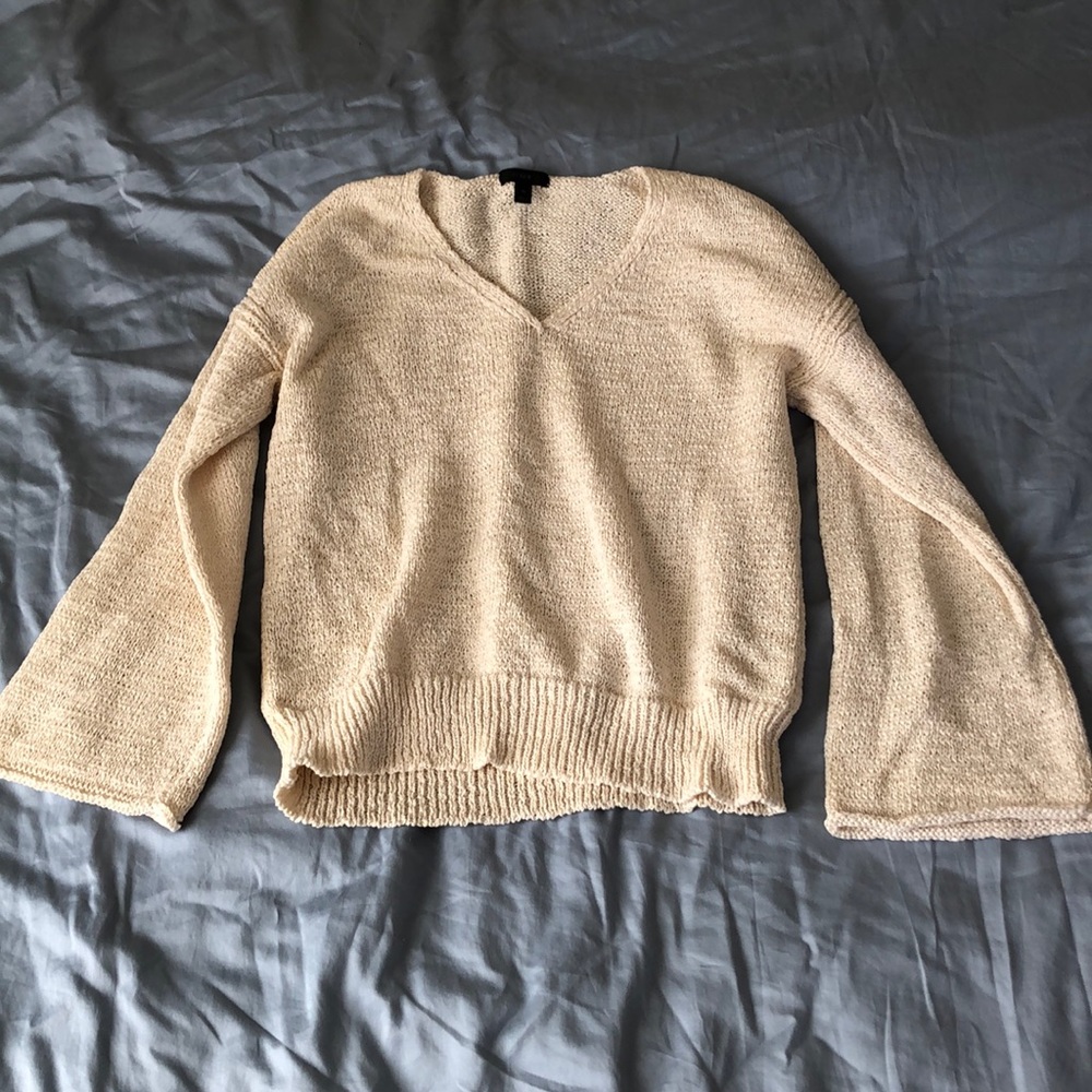 J. Crew V-Neck Cream Sweater